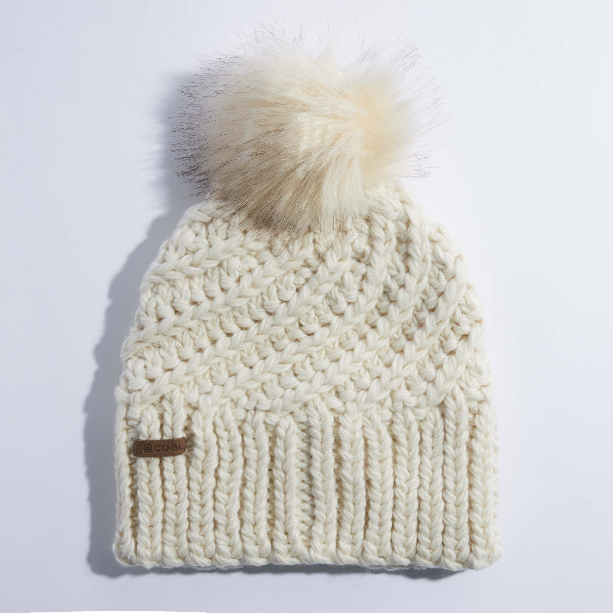 The Maizy Knit Faux Fur Pom Womens Beanie - Image 4